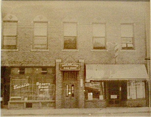 Dreamland ballroom, tuxedo pool hall and beauty shop facades